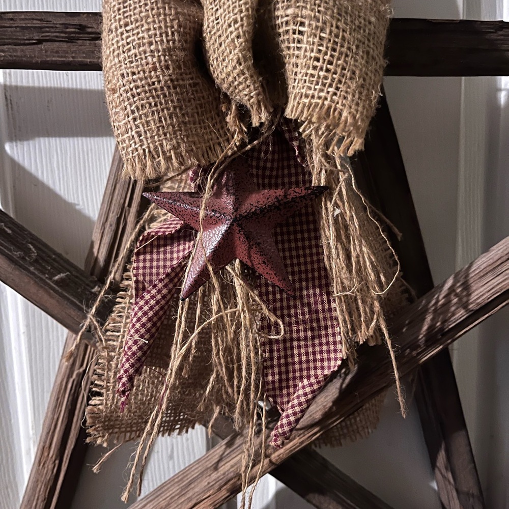 Hangable Rustic Wooden Star Wall Decor/ Handmade by me - Picture 3 of 11